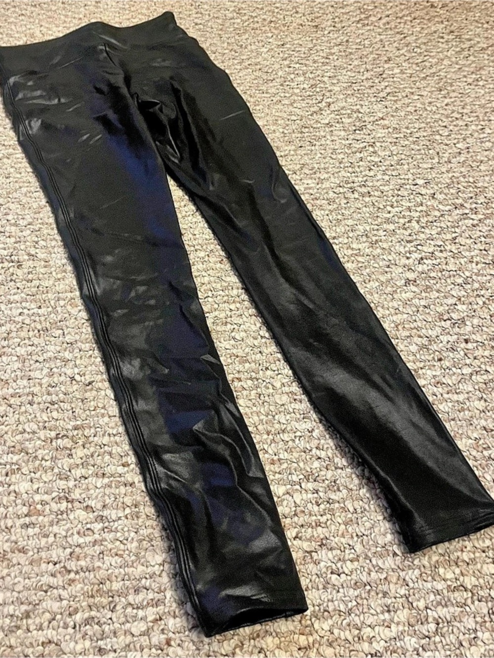 SPANX Faux Leather Leggings in Black